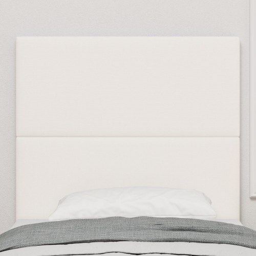 LED Hovedgærde i cremefarvet cordfløjl, 80 cm