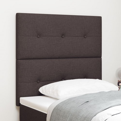 LED Hovedgavl Mørkebrun 80 cm Stof