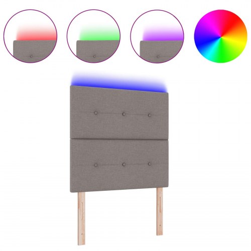 LED Hovedgærde Taupe 90 cm Stof