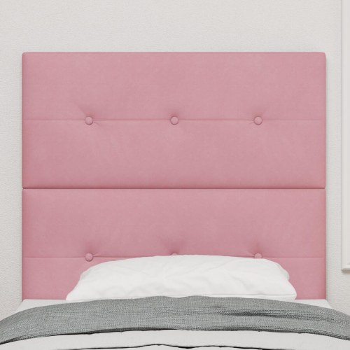LED Hovedgavl Pink 90 cm Fløjl