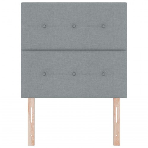LED Hovedgavel Lys Grå 100 cm Stof