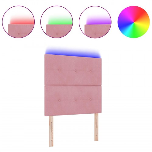 LED Hovedgærde Pink 100 cm Fløjl