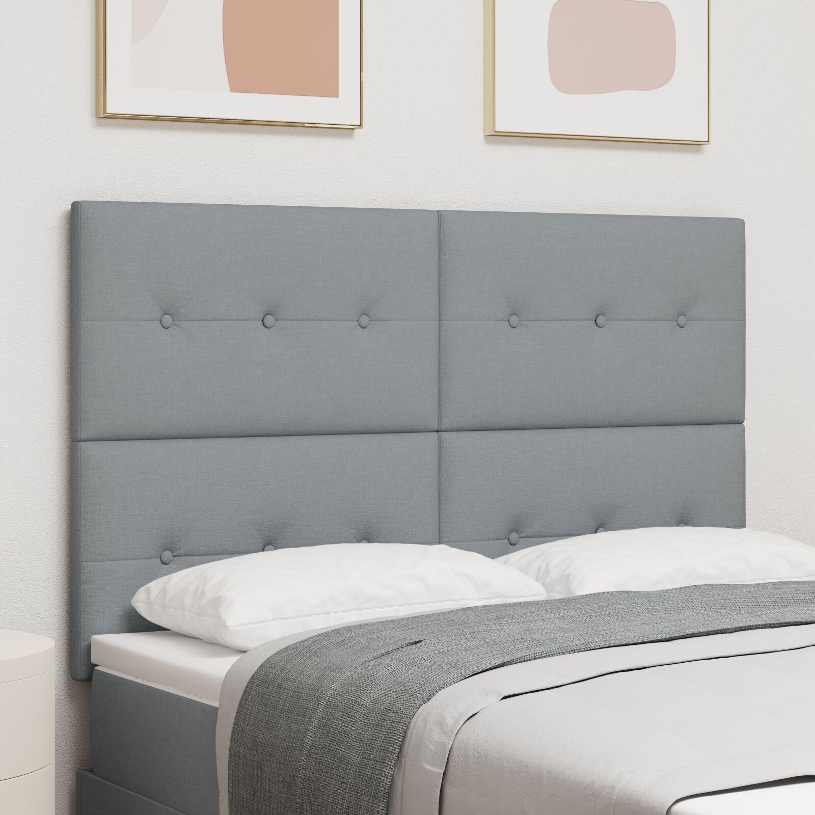 Led Hovedgavelys Lysegrå 72 Cm Stof