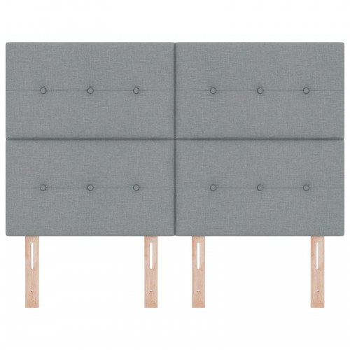 LED Hovedgavelys Lysegrå 72 cm Stof