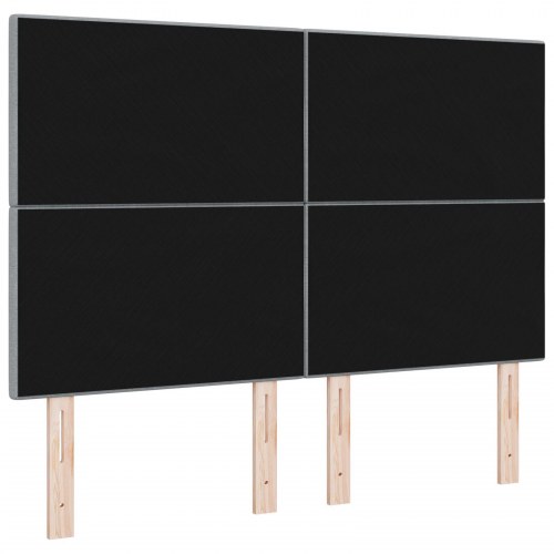 LED Hovedgavelys Lysegrå 72 cm Stof