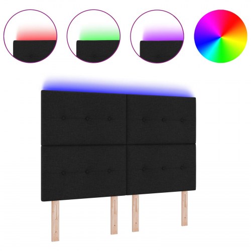 LED Hovedgærde Sort 72 cm Stof