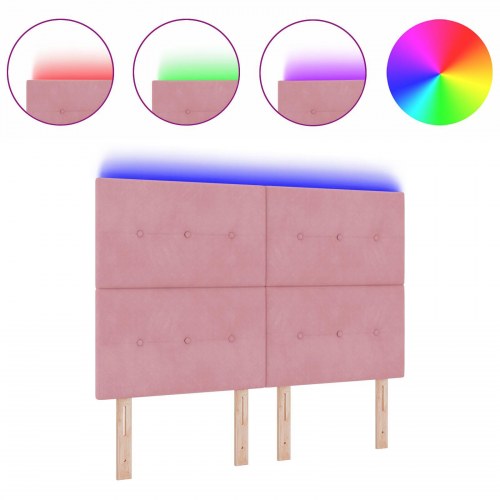 LED Hovedgærde Pink 72 cm Fløjl