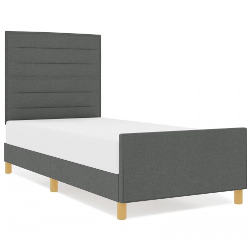 Sengestel Mørkegrå 100x200 cm Stof
