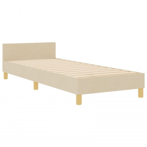 Creme Senge Ramme 100x200 cm Stof