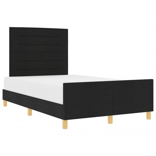 Sengestel Sort 120x190 cm Stof