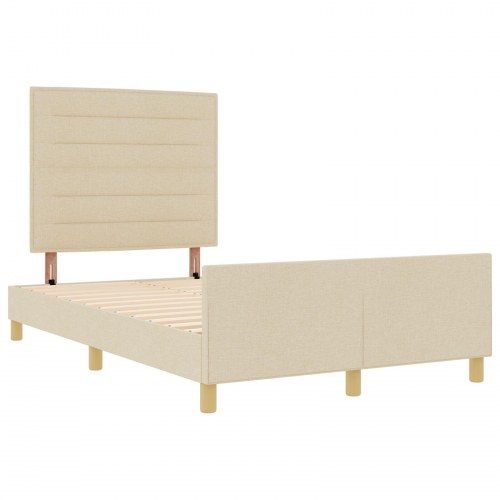 Cremefarvet Sengramme 140x190 cm Stof