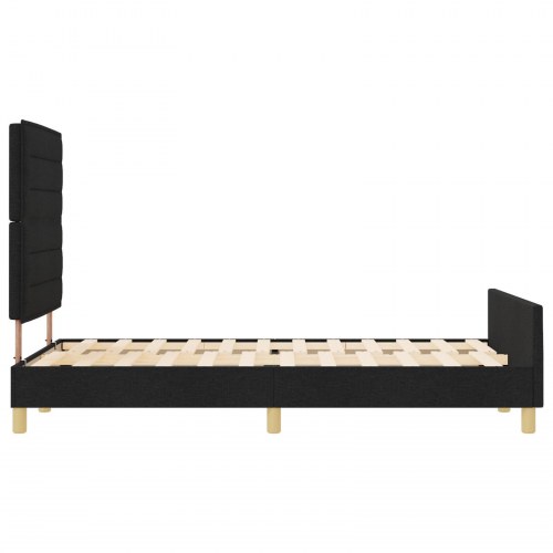 Sort Stof Sengramme 160x200 cm