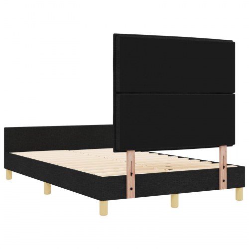 Sort Stof Sengramme 160x200 cm