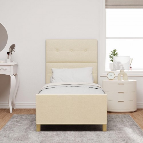 Sengestel Creme 100x200 cm Stof