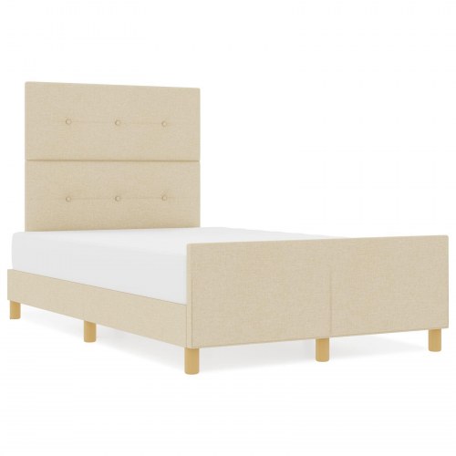 Sengestel Creme 120x200 cm Stof