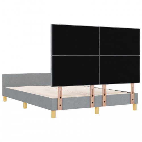 Sengramme Lysegrå 140x190 cm Stof