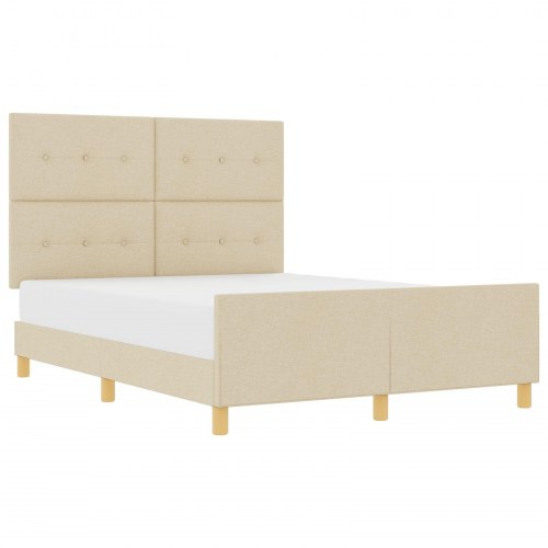 Senge Ramme i Creme 140x200 cm i Stof