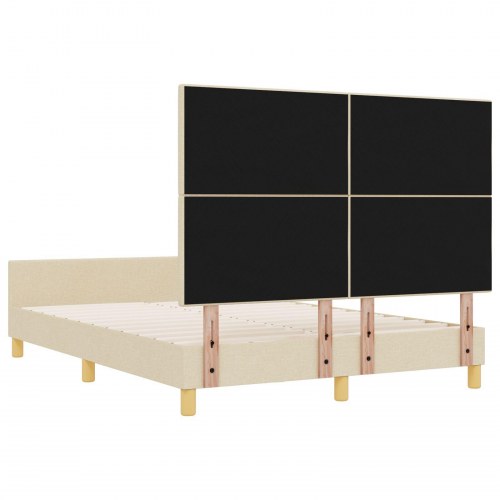 Senge Ramme i Creme 140x200 cm i Stof