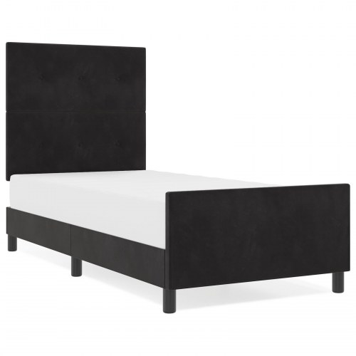 Sengestel Sort 80x200 cm Velour