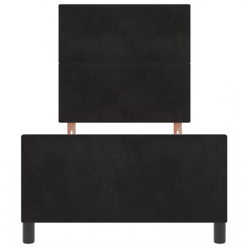 Sengestel Sort 80x200 cm Velour