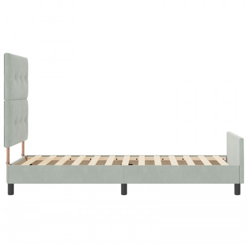 Sengestel Lysegrå 100x200 cm Velour
