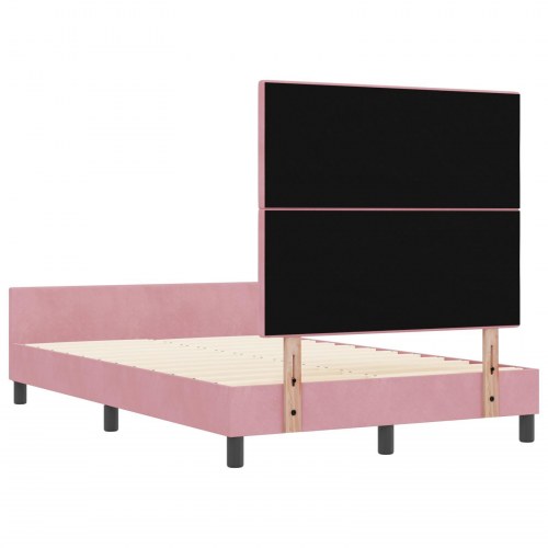 Seng RAMME Pink 120x190 cm Fløjl