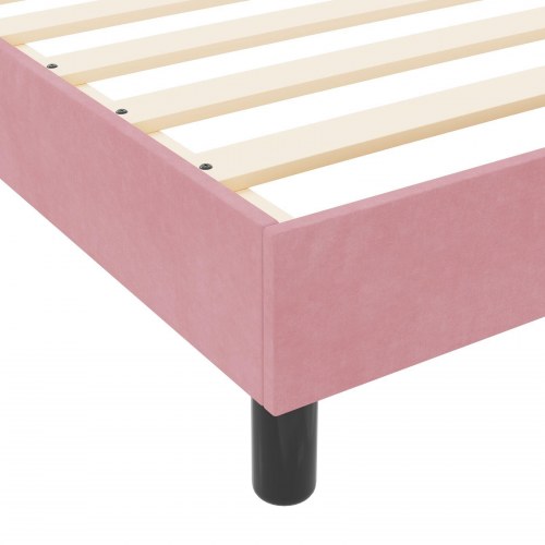 Seng RAMME Pink 120x190 cm Fløjl
