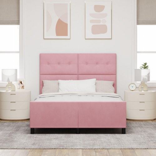 Pink Fløjl Sengegærde 140x190 cm