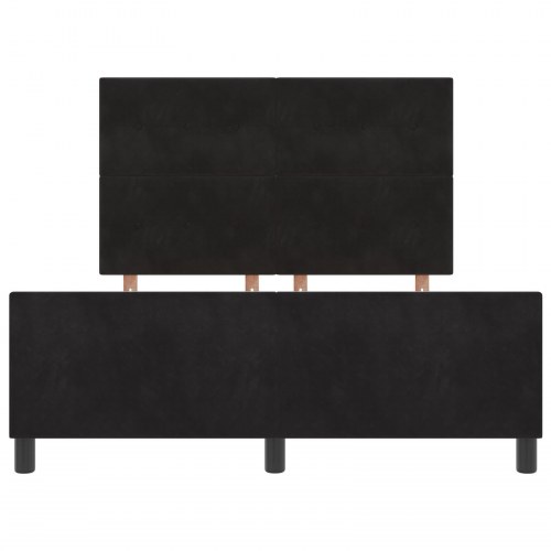 Sort Fløjl Sengestel 160x200 cm