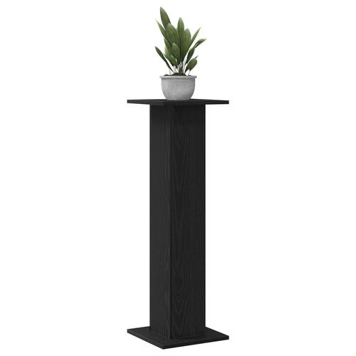 Plante Stativ 2 stk Sort Eg 30x30x95 cm Konstrueret Træ