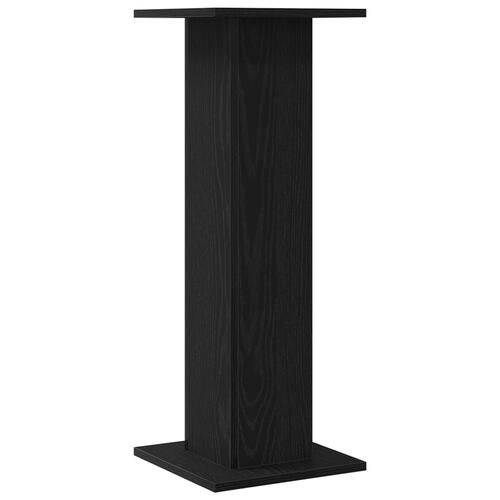 Plante Stativ 2 stk Sort Eg 30x30x80 cm Konstrueret Træ