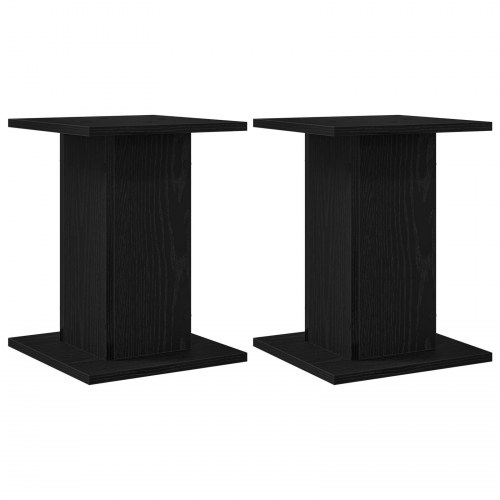 Planteholdere 2 stk Sort Eg 30x30x40 cm Bæredygtigt Træ