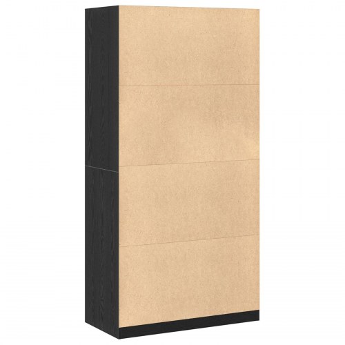 Sort Egetræ Garderobe - 100x50x200 cm