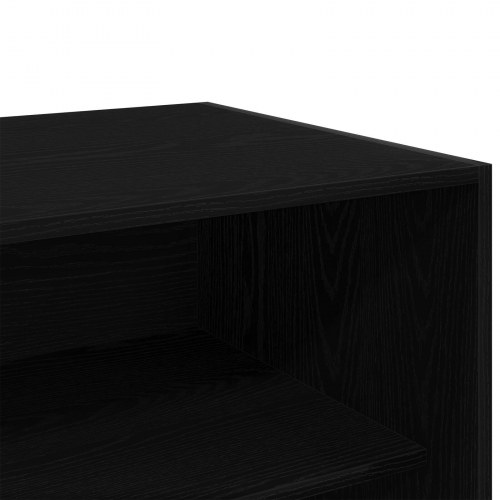 Sort Egetræ Garderobe - 100x50x200 cm