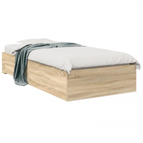 Sengestel Sonoma Eg 90x190 cm Konstrueret træ