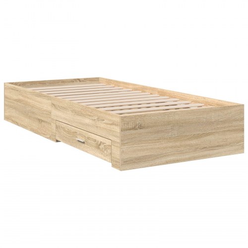 Sengestel Sonoma Eg 90x190 cm Konstrueret træ