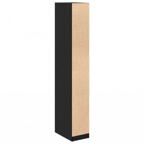 Garderobe i sort eg 30x50x200 cm lavet af konstrueret træ