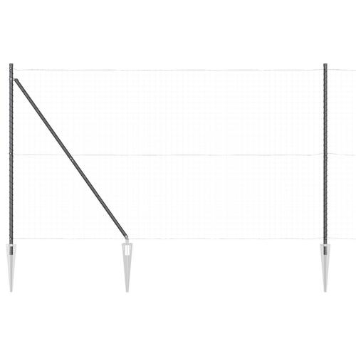 Hegnspæle med spids 52 stk Ø32 mm 170 cm Galvaniseret Stål