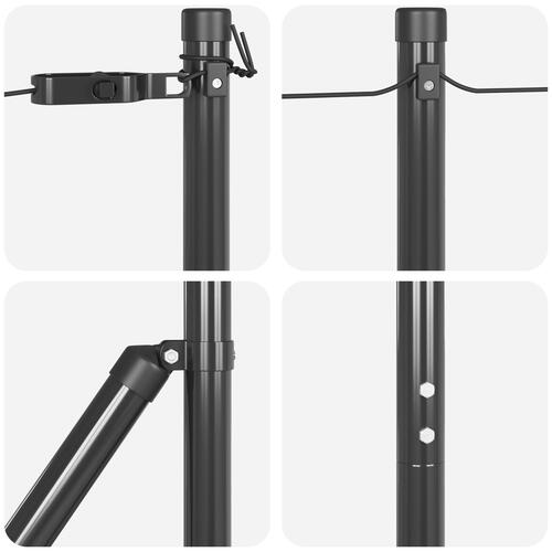 Hegnspæle med spids 52 stk Ø32 mm 170 cm Galvaniseret Stål