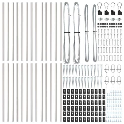 Stople med spidser 26 stk Ø32 mm 60 cm Galvaniseret stål