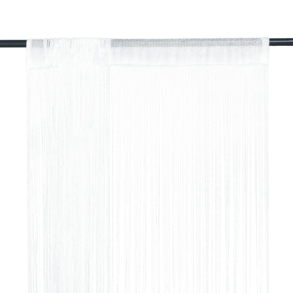 Trådgardiner 2 stk. 100 x 250 cm hvid