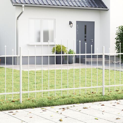 Havehegn med Bue Top - Hvid, 3,4x1 m, Stål