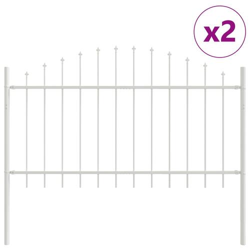 Havehegn med Bue Top - Hvid, 3,4x1 m, Stål