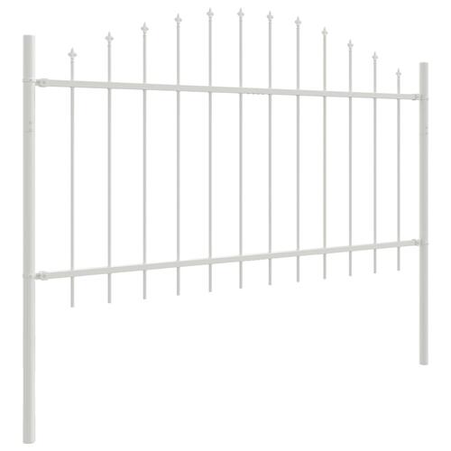 Havehegn med Bue Top - Hvid, 3,4x1 m, Stål