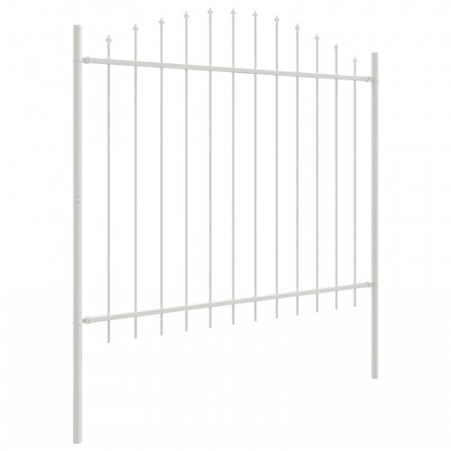 Havehegn med Buetop Hvid 8,5x1,25 m Stål
