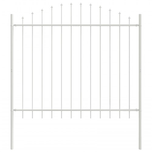 Havehegn med Buetop Hvid 8,5x1,25 m Stål