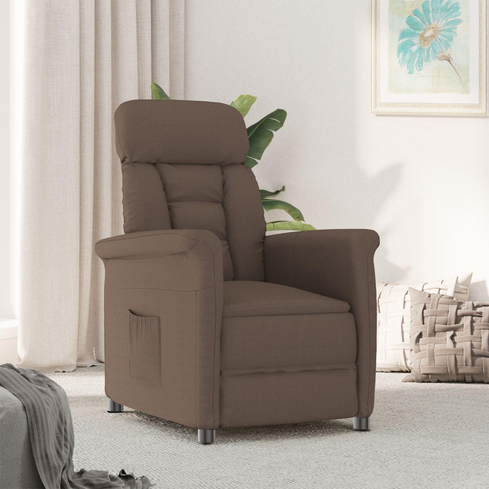 Recliner Stol Brun Mørkebrun 70.5 x 96.5 x 95 cm Stof