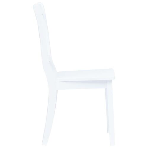 Spisebordsstole 2 stk. massivt gummitræ hvid
