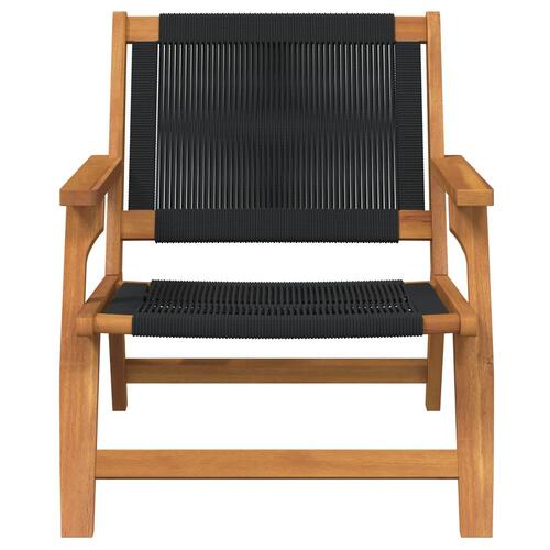 Have Stole 2 stk Sort 67x77x73 cm Massivt Akacietræ