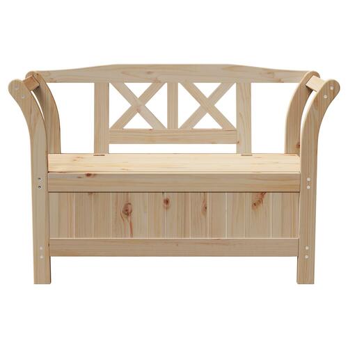 Haveopbevaringsbænk 119x76x44 cm Massivt fyrretræ
